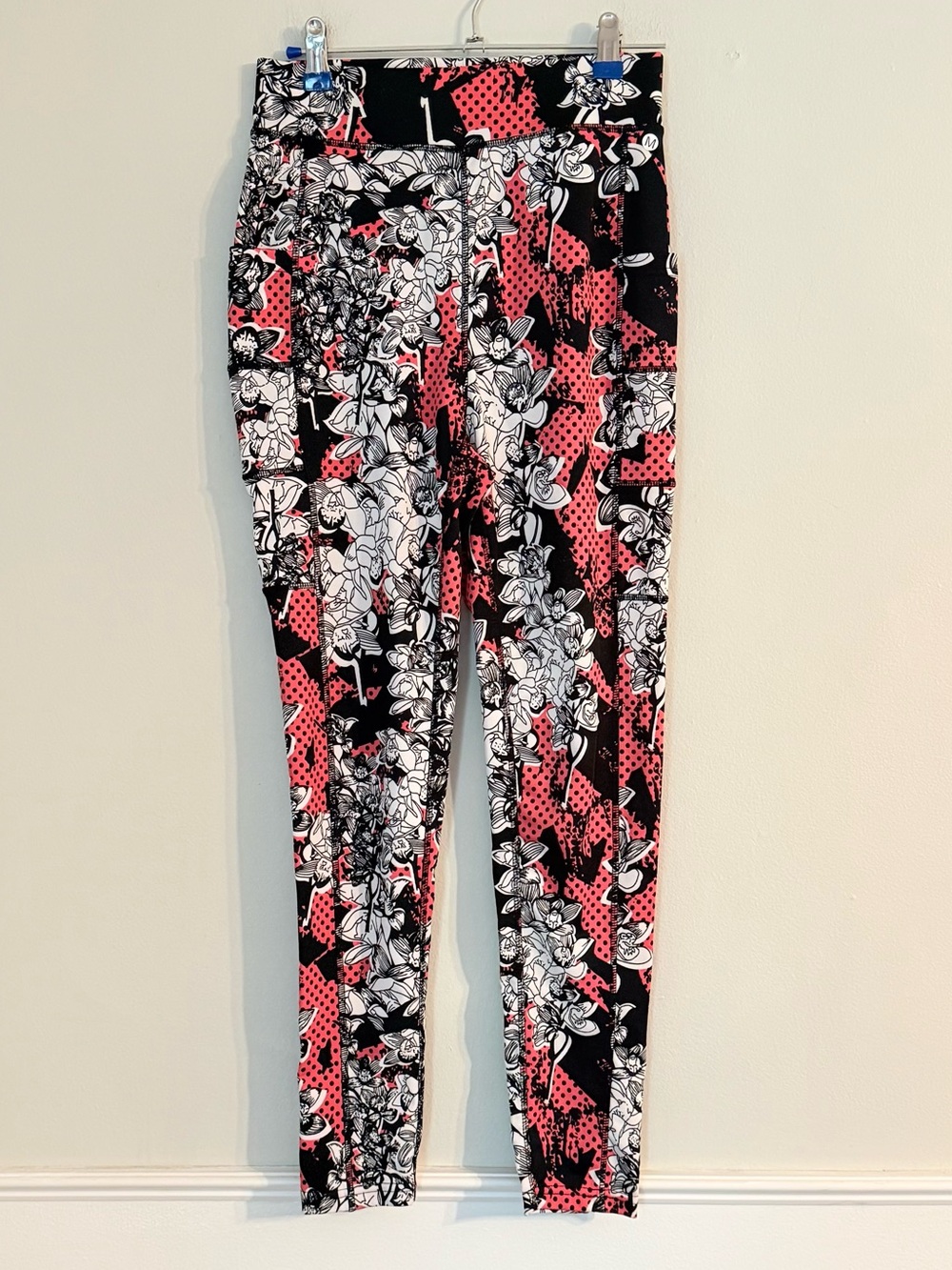 POP Fit Stella Women’s Floral & Polka Print Leggings Size M